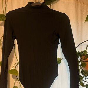 NWT Skims Black Long Sleeve Bodysuit